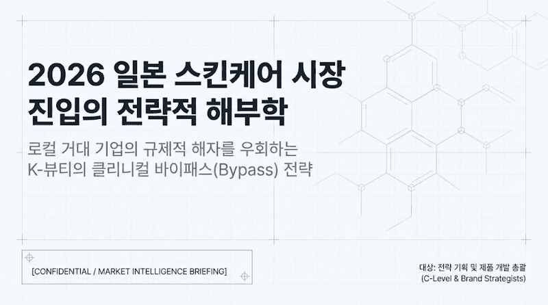 2026 일본 스킨케어 시장: K-뷰티 클리니컬 바이패스 전략으로 성공 진출