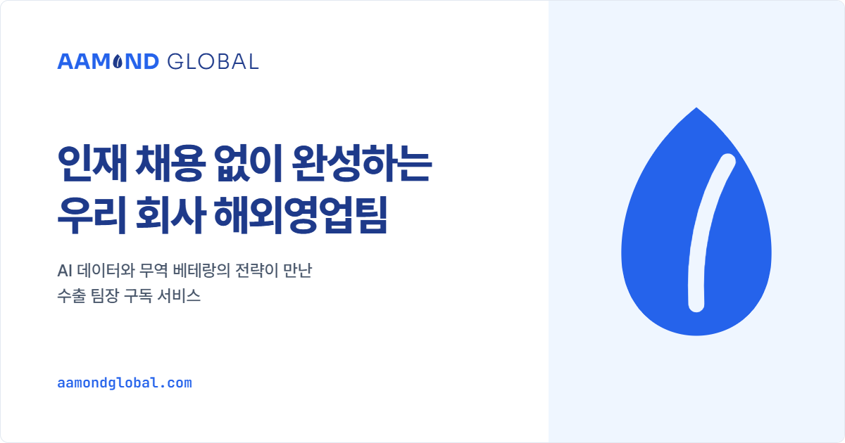 AAMOND Global | 해외영업 구독 서비스 - 바이어 발굴부터 수출까지